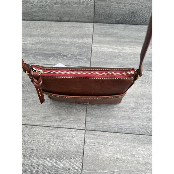 Dooney & Bourke Florentine Ginger Crossbody and Key Fob chestnut bag A463657 - Picture 7 of 9